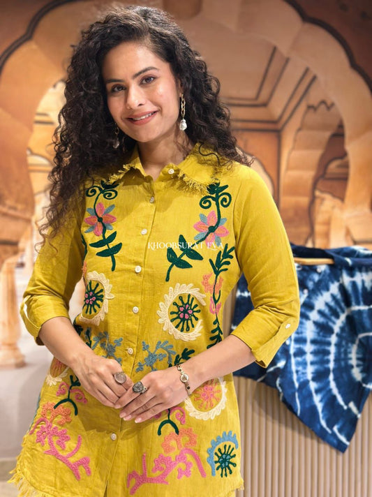 Shaajori Embroidered Fringed Co-Ord Set