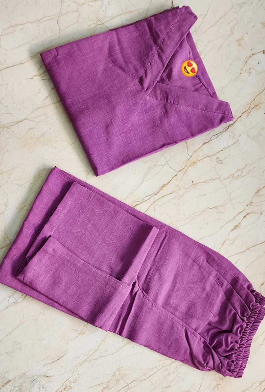 Shaajori V-Neck Relaxed Tunic & Wide-Leg Trouser Set