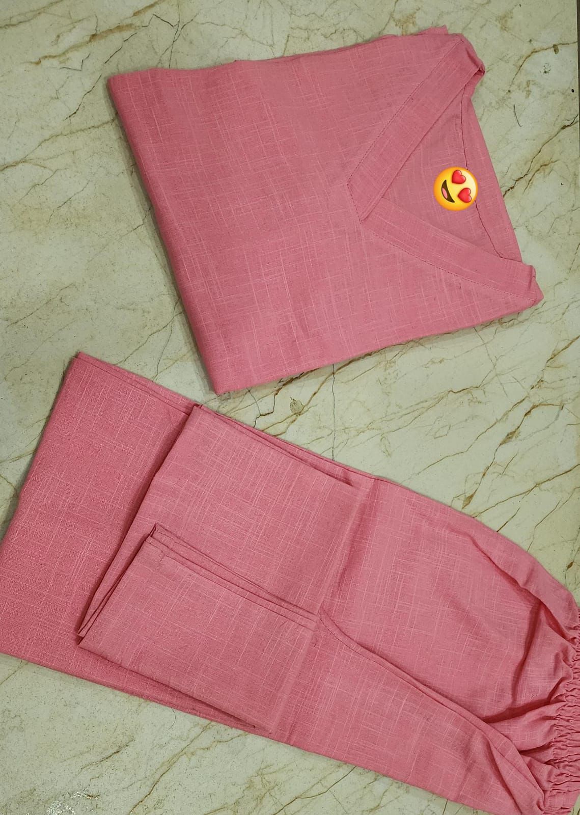 Shaajori V-Neck Relaxed Tunic & Wide-Leg Trouser Set