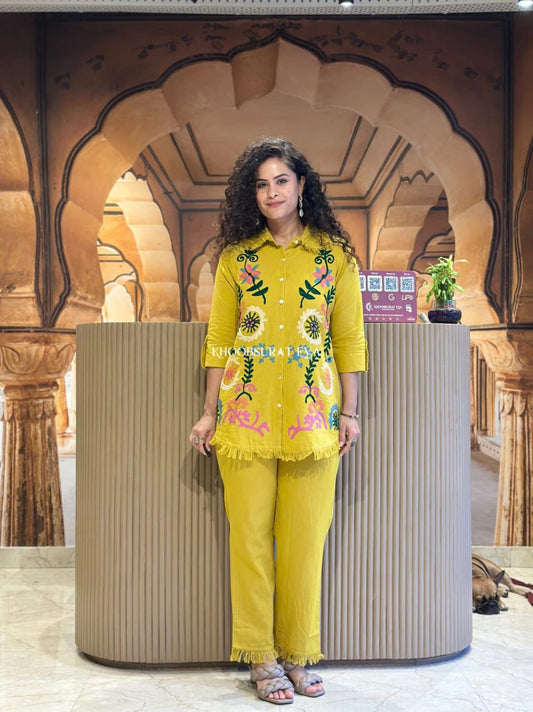 Shaajori Embroidered Fringed Co-Ord Set