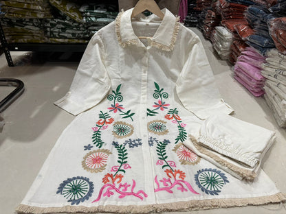 Shaajori Embroidered Fringed Co-Ord Set