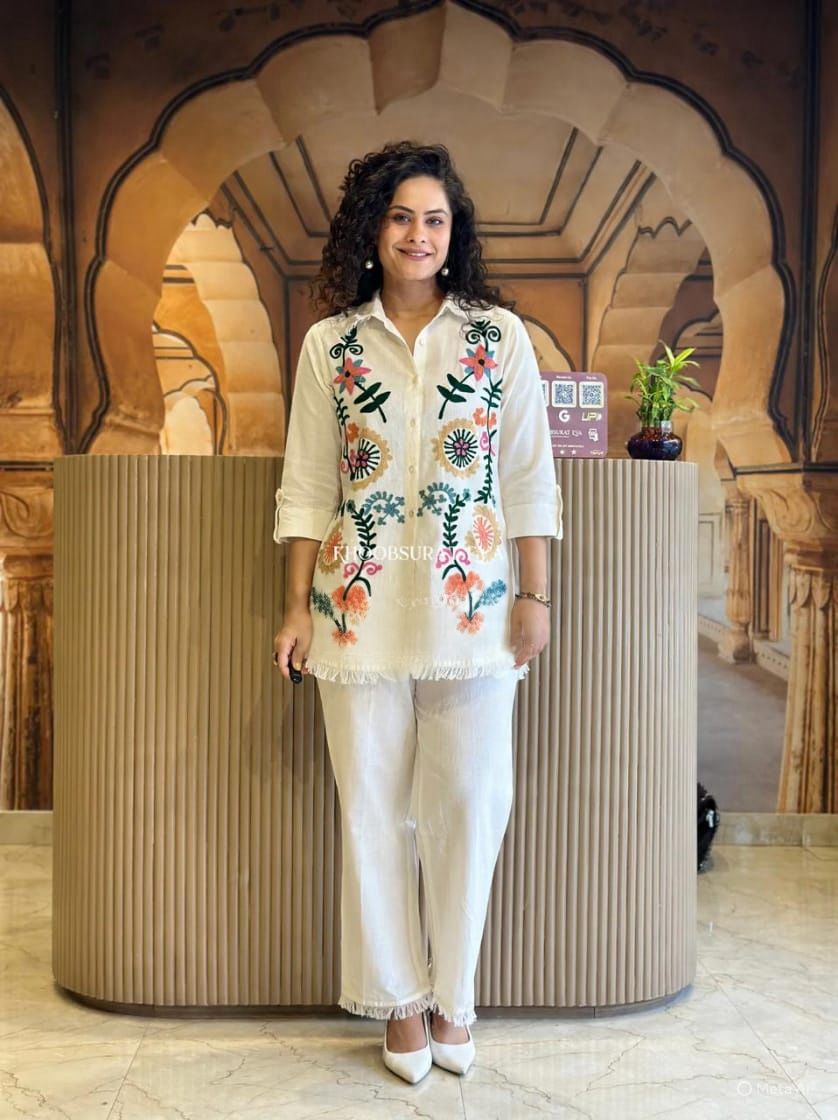 Shaajori Embroidered Fringed Co-Ord Set
