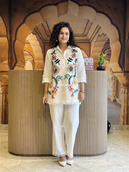 Shaajori Embroidered Fringed Co-Ord Set