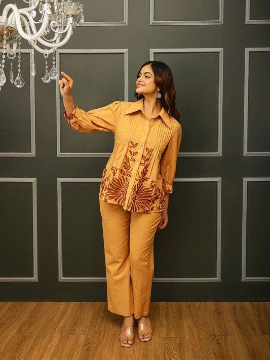 Shaajori Tassel-Trim Shirt & Pichwai-Print Palazzo Set